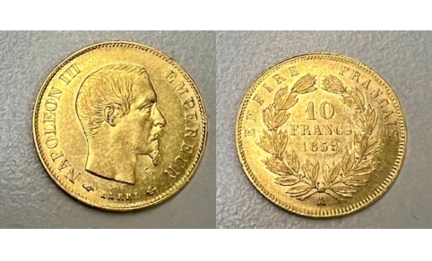 Francia, Napoleone III, 10 Franchi 1859 A qFDC